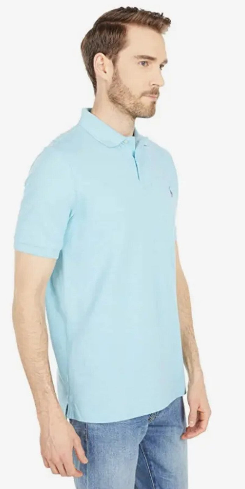 Polo Ralph Lauren Men's Custom Slim Fit Mesh Polo Shirt Blue Heather XXL NWT