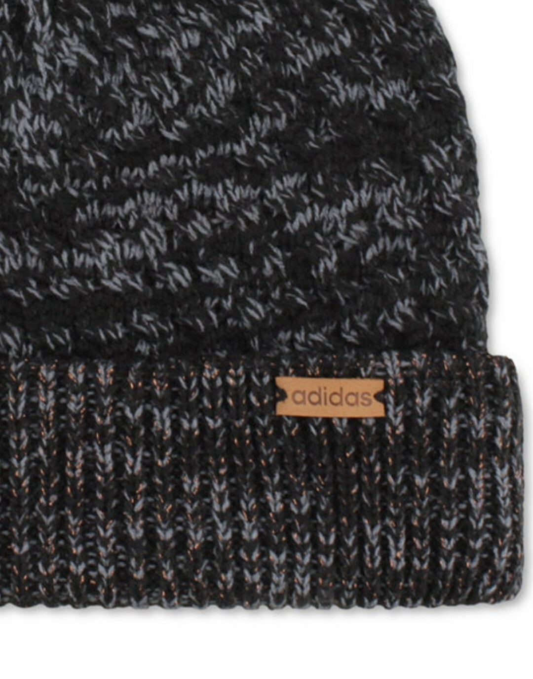 ADIDAS Women's Fit Beanie Twilight II One Size Black/Onix/Gold Knit Lined New