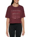 Calvin Klein Womens Performance Multi Logo Cropped T-Shirt Garnet Size Large NWT