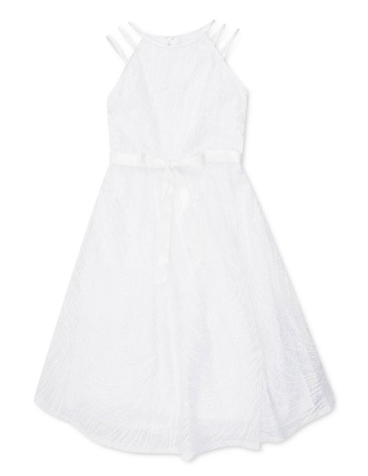 Speechless Big Kids Girls Embroidered Sequin Sleeveless Dress White Size 7 NWT