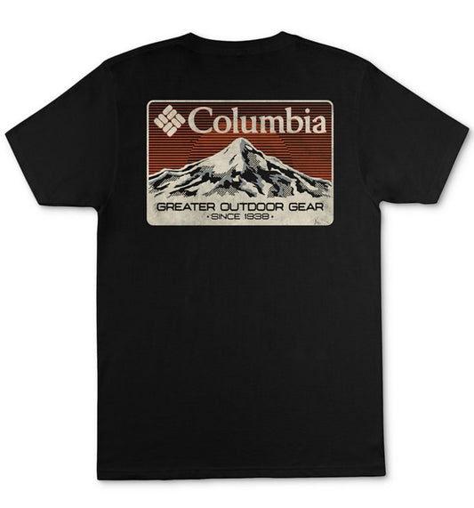 Columbia Men's Crum Mountain Graphic Outdoor Gear Crewneck T-Shirt Small Black
