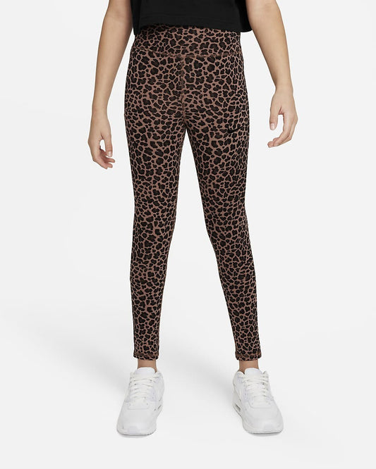 Nike Girls Sportswear FavoritesBig Kids Leopard Printed Tight Fit LeggingsNew