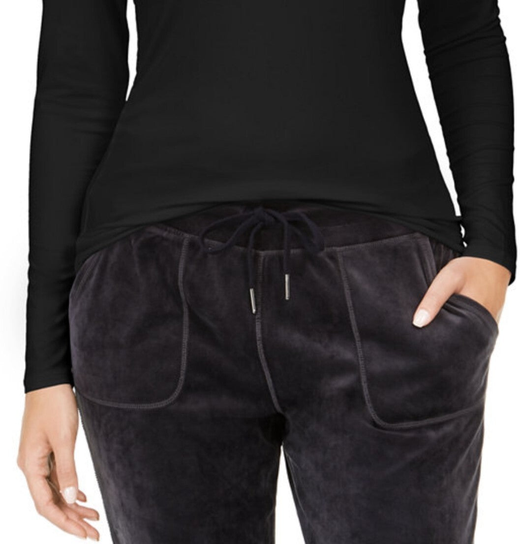 32 Degrees Women's Cozy Heat Long Sleeve Scoop Neck Top Black Size Medium New 