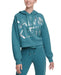 Calvin Klein Women's Performance Logo-Graphic Fleece Hoodie Color Juniper XL New