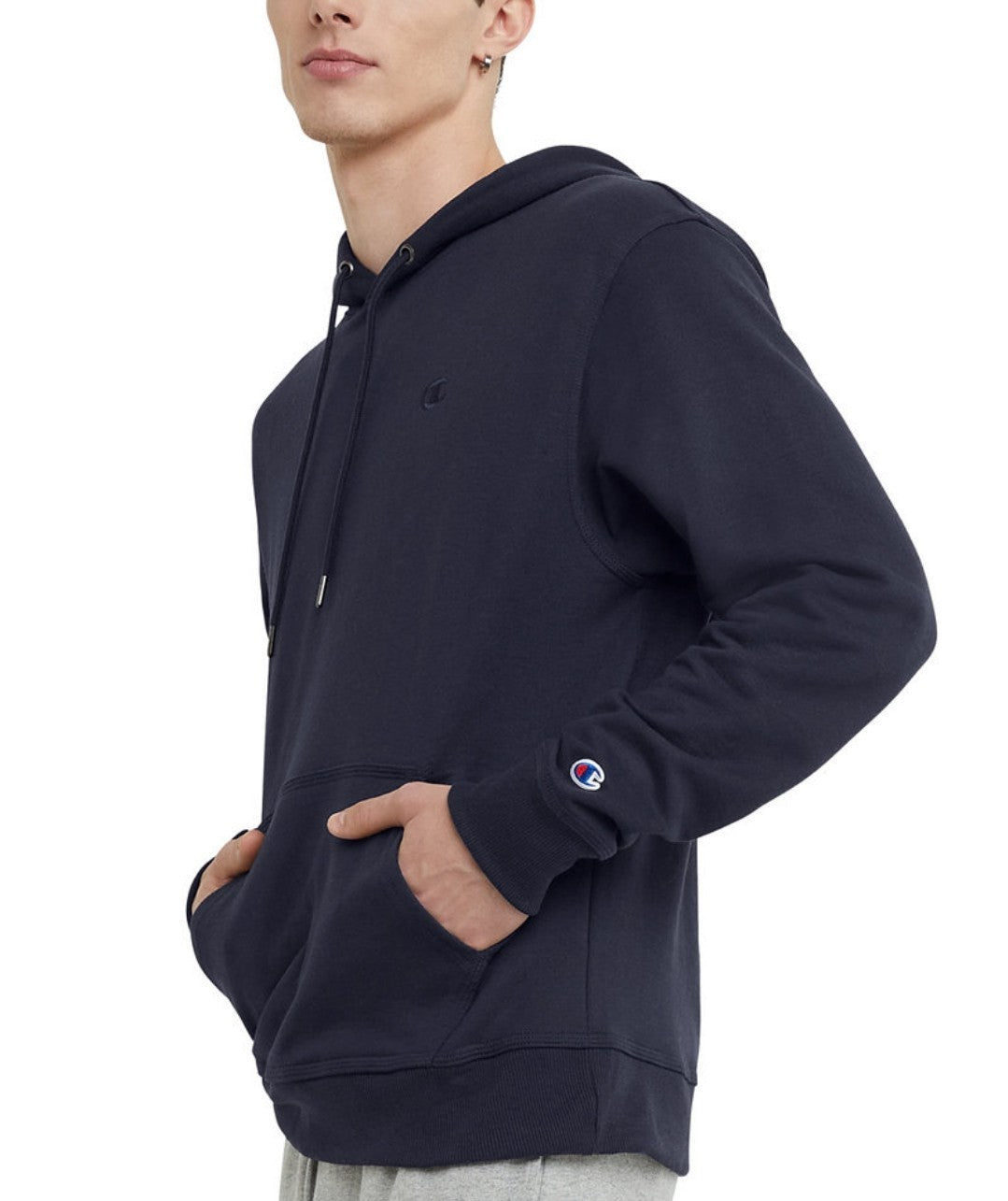 Champion Men's PowerBlend Fleece Pullover Comfort Hoodie Navy Size XL NWT