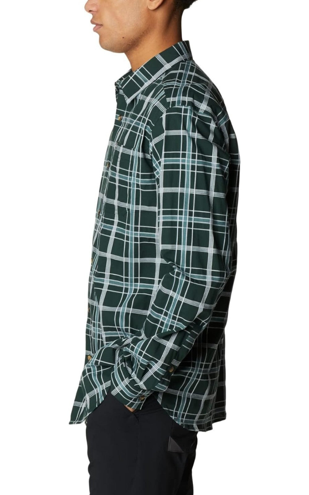 Columbia Men's Big & Tall Vapor Ridge III Plaid Button Down Shirt 2XT Green New