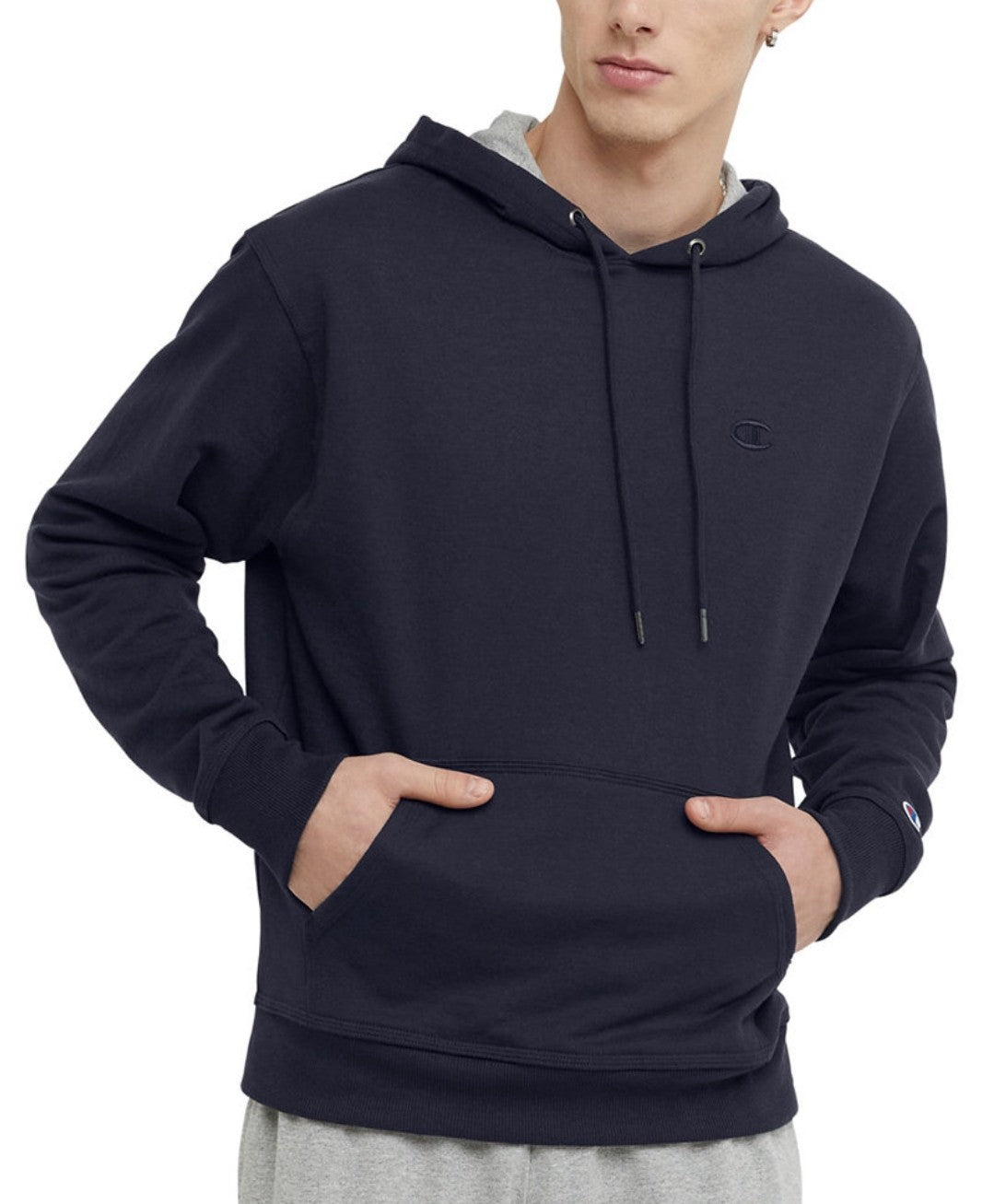 Champion Men's PowerBlend Fleece Pullover Comfort Hoodie Navy Size XL NWT