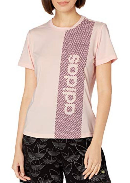 Adidas DESIGNED TO MOVE BRANDED TEE Shirt Pink Tint Size M GD4639 New