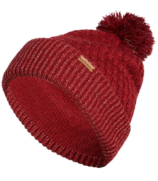 ADIDAS Women's Fit Beanie Twilight II One Size Red/Onix/Gold Knit Lined New