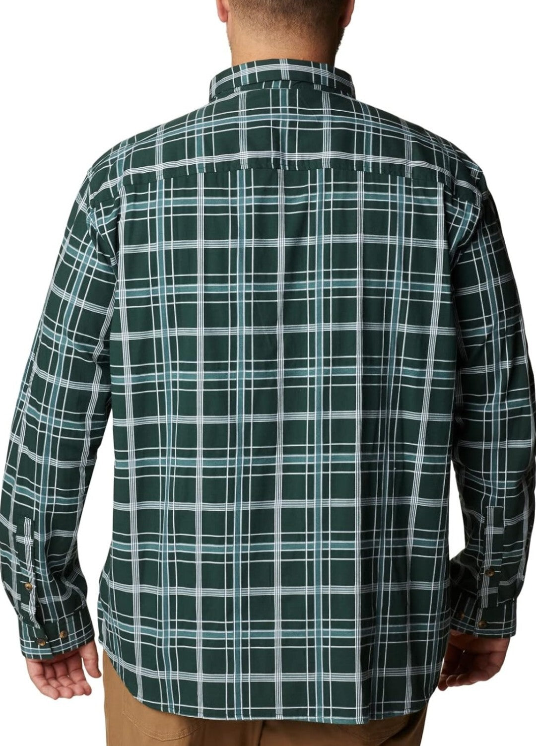 Columbia Men's Big & Tall Vapor Ridge III Plaid Button Down Shirt 2XT Green New