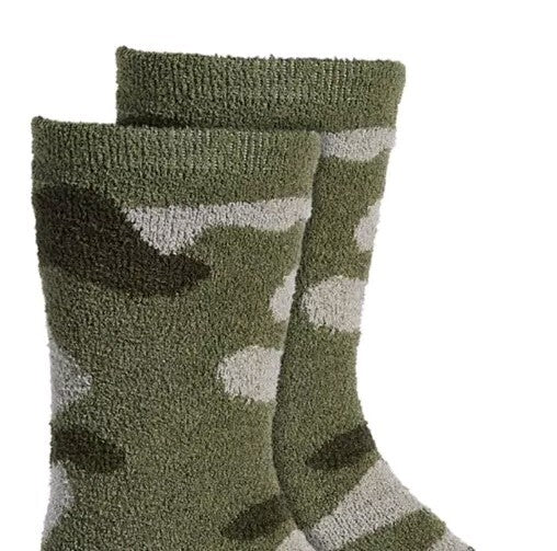 3 Pack Sun + Stone Men's camouflage pattern Socks Color Green Camo One Size NWT