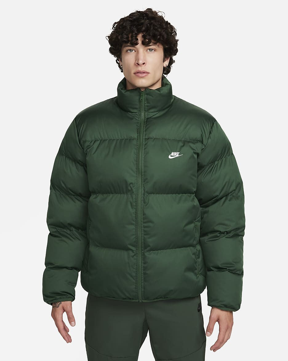 Nike Men's Sportswear Club Puffer Jacket Color Fir / Green FB7368-068 Size XL 