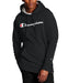 Champion Men's Script Logo Powerblend Hoodie Size 2XL Color Black NWT
