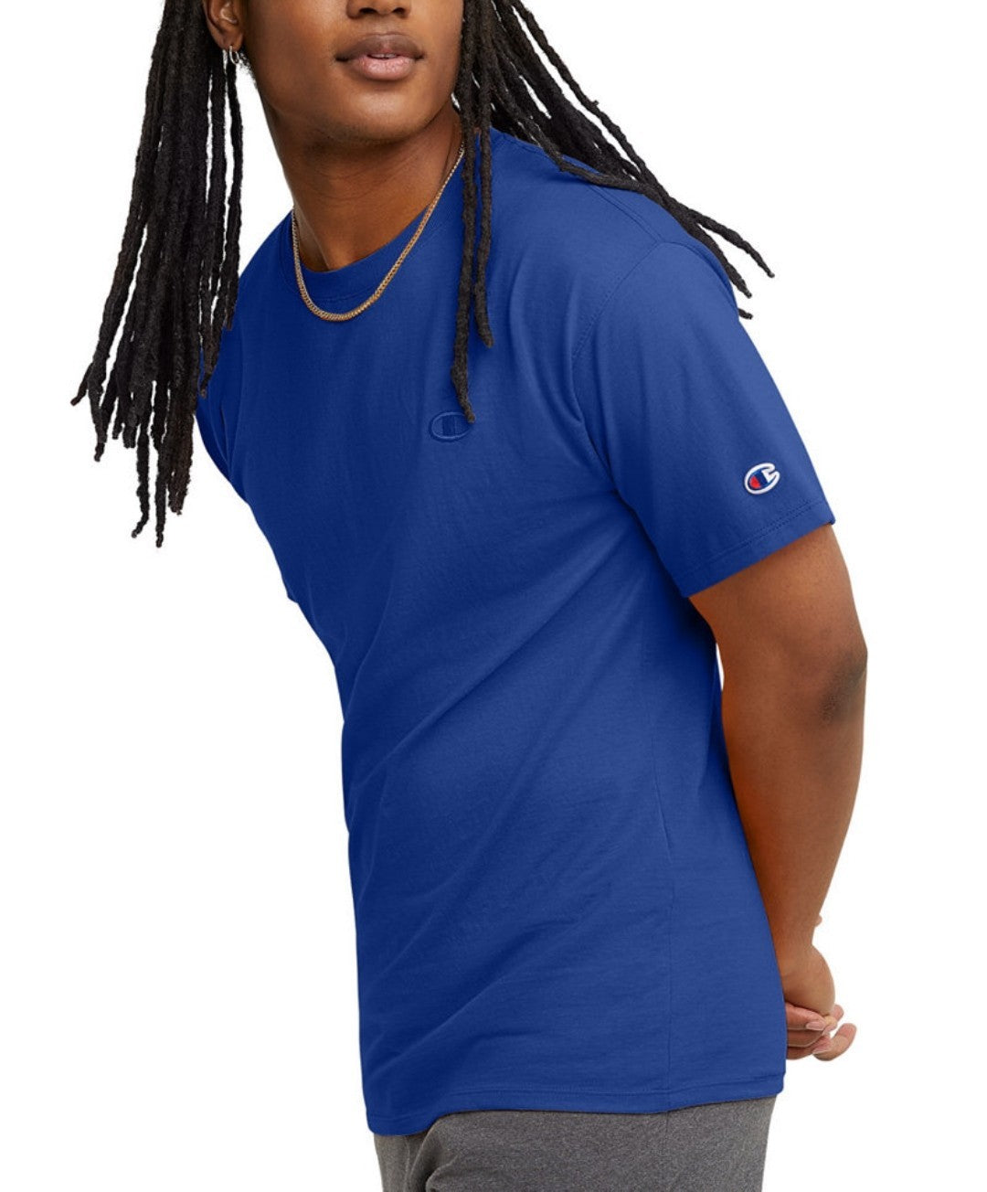 Champion Men's Cotton Jersey Classic Fit T-Shirt Size Small Color Blue NWT