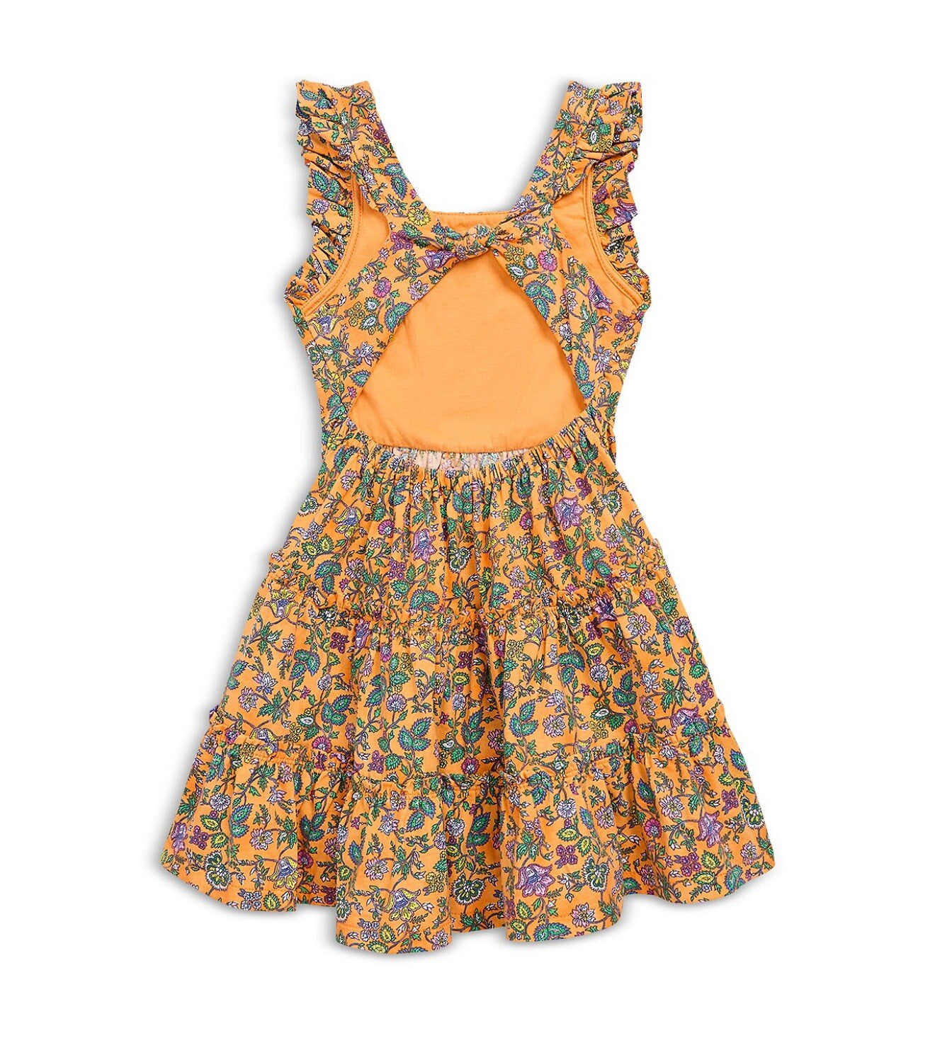 Polo Ralph Lauren Girls Floral Print Jersey Dress Little & Big Kid Orange New