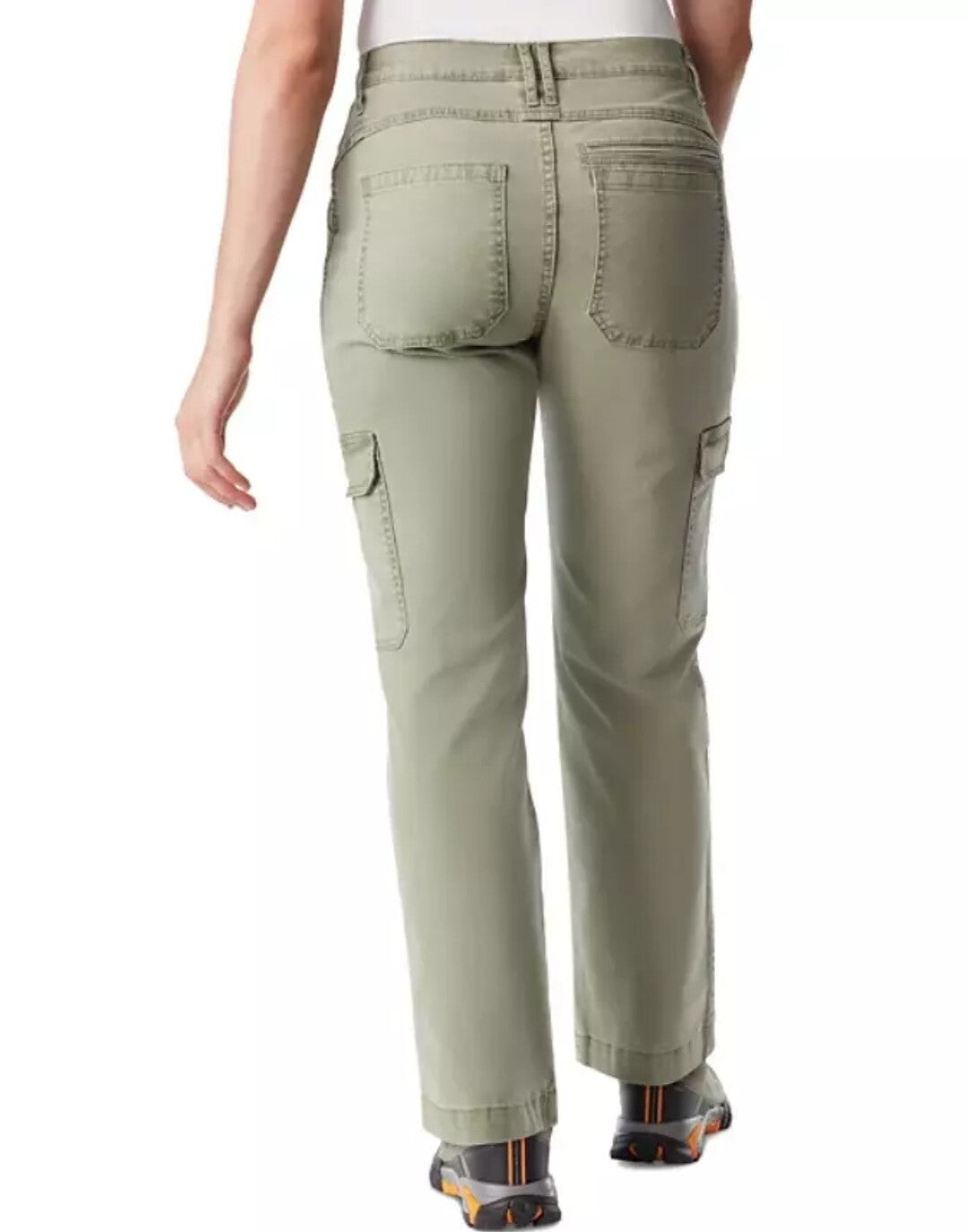 Bass Outdoor Womens High-Rise Canvas Cargo Pants Deep Lichen Green Size 6 New