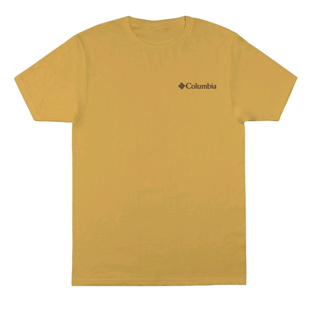 Columbia Men's Ivy Mountain Graphic Sportswear Crewneck T-Shirt XXL Mustard NWT