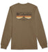 Columbia Men's Sandy Stripe Logo Graphic Long-Sleeve T-Shirt Delta Small NWT