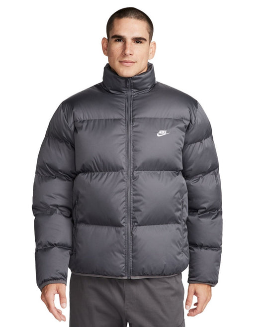 Nike Men's Sportswear Club Water-Repellent Puffer Jacket Grey White FB7368-068 M