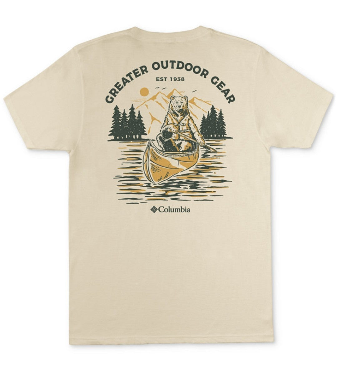 Columbia Men's Delmar Canoe Bear Regular-Fit Short Sleeve T-Shirt  Medium NWT
