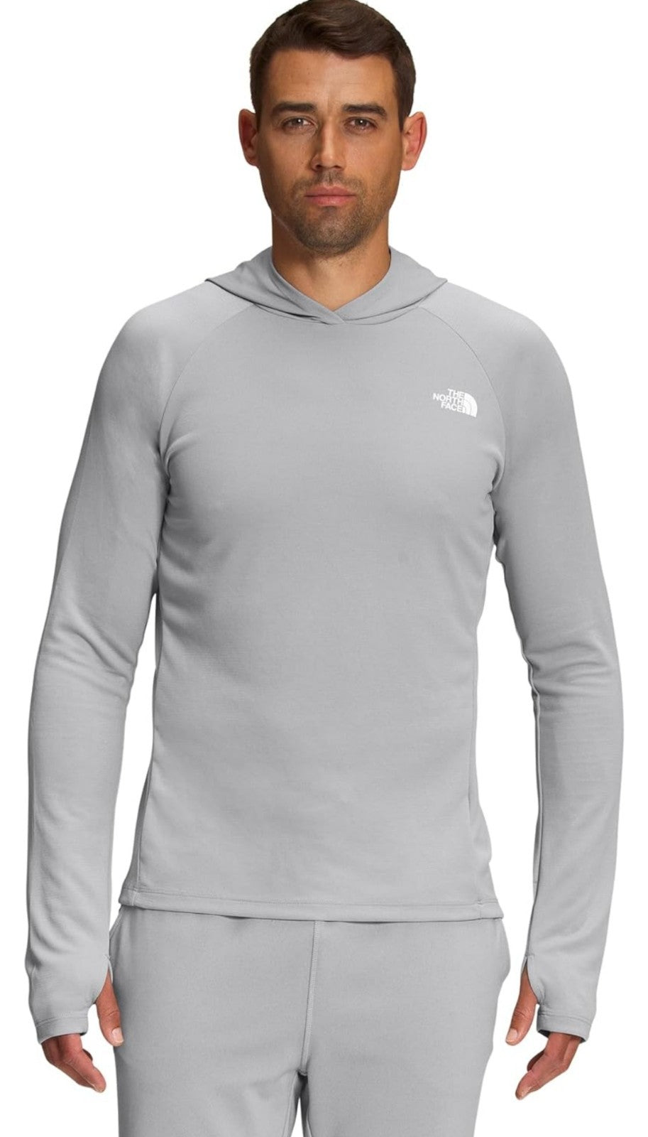 The North Face Mens Wander Fleece Sweater Hoody Pullover Jacket Grey Heather NWT