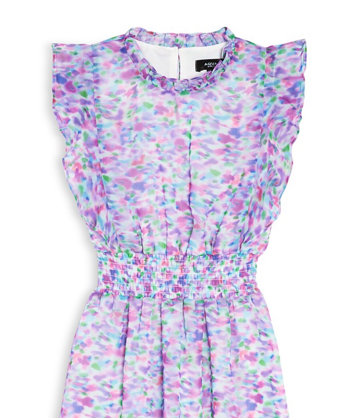 Aqua Girls Midi All Over Dress Little & Big Kid Exclusive Color Lilac Multi