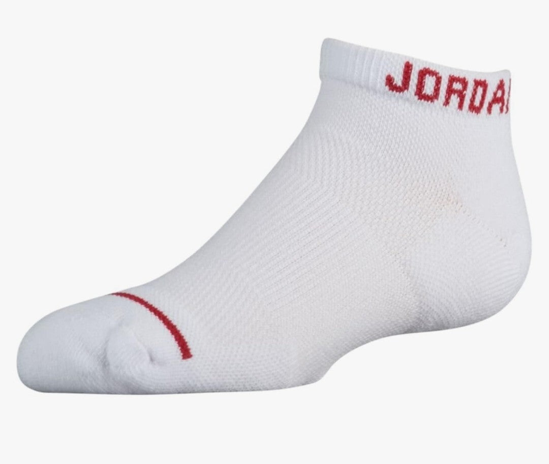 Air JORDAN Kids 3-Pack Jordan Basketball Low Cut Socks White Size  10C-3Y NWT
