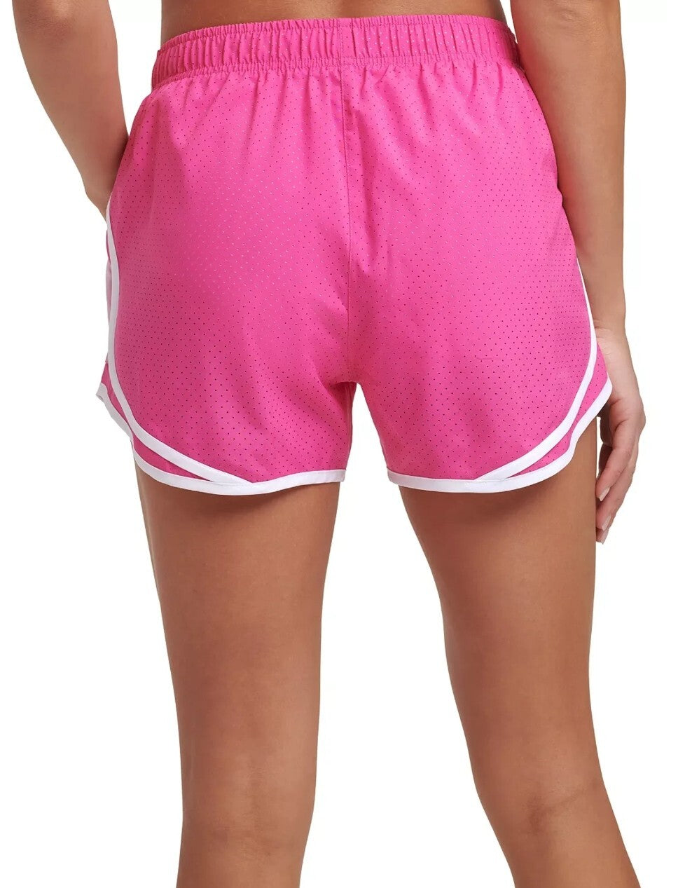 Calvin Klein Women's Perforated Polyester Pocketed Drawstring Running Shorts New