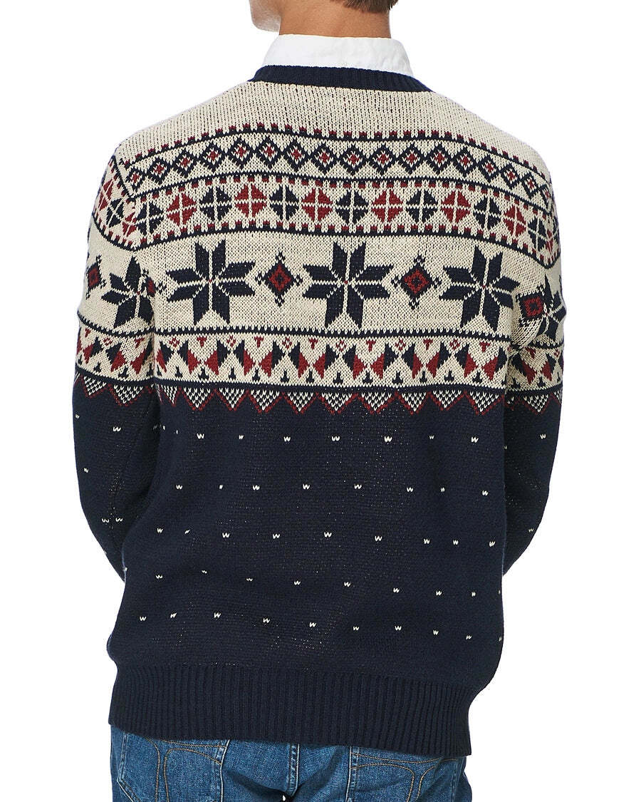 Polo Ralph Lauren Men's Wool Snowflake Knitted Sweater Navy