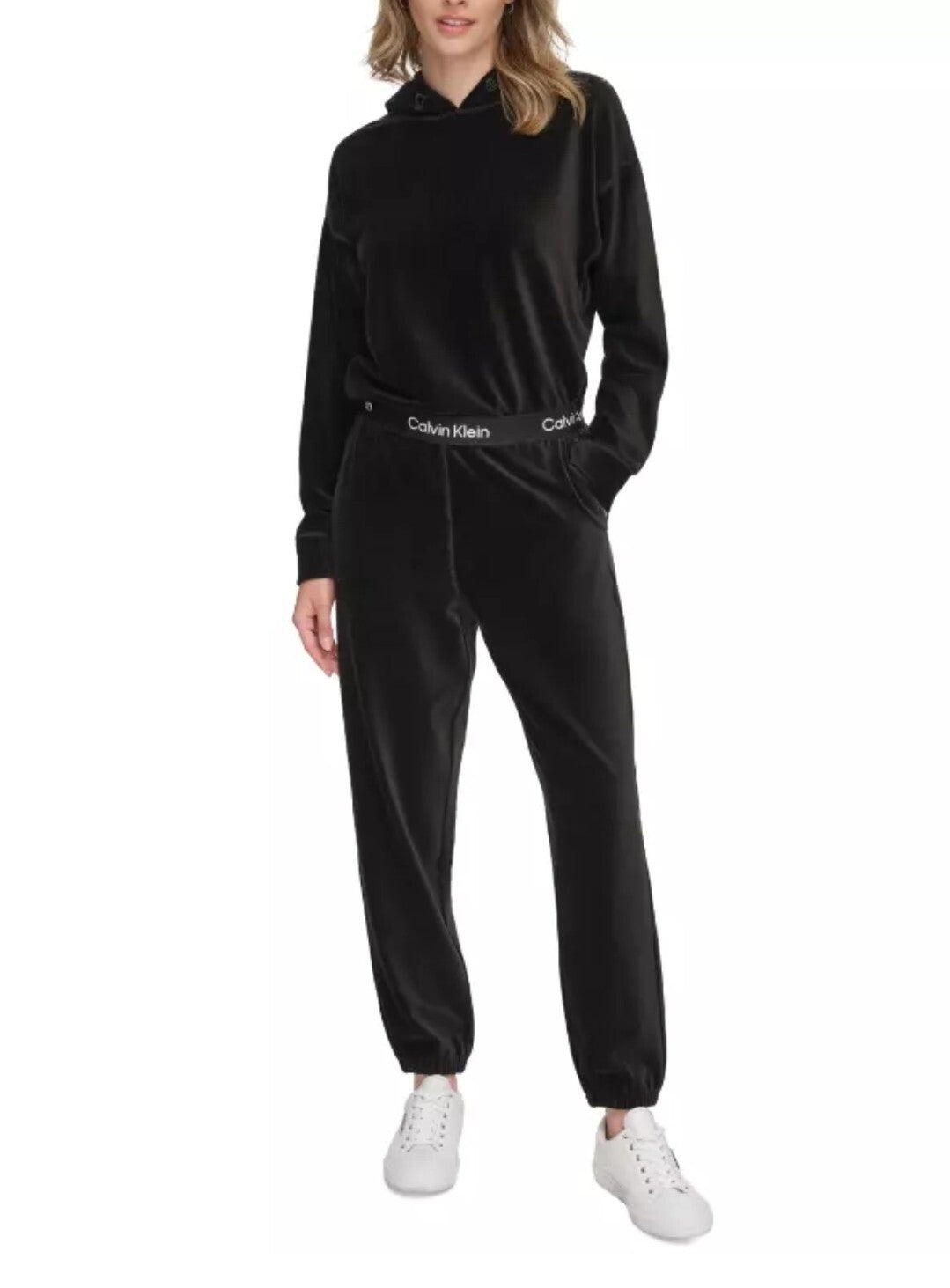 Calvin Klein Women's Performance Velour Joggers Color Black XS, M, XXL NWT