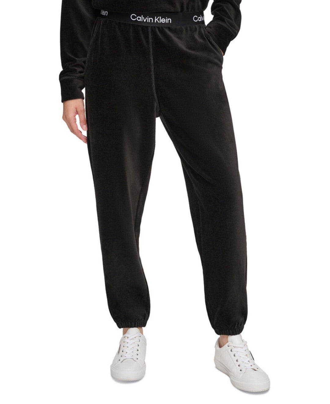 Calvin Klein Women's Performance Velour Joggers Color Black XS, M, XXL NWT