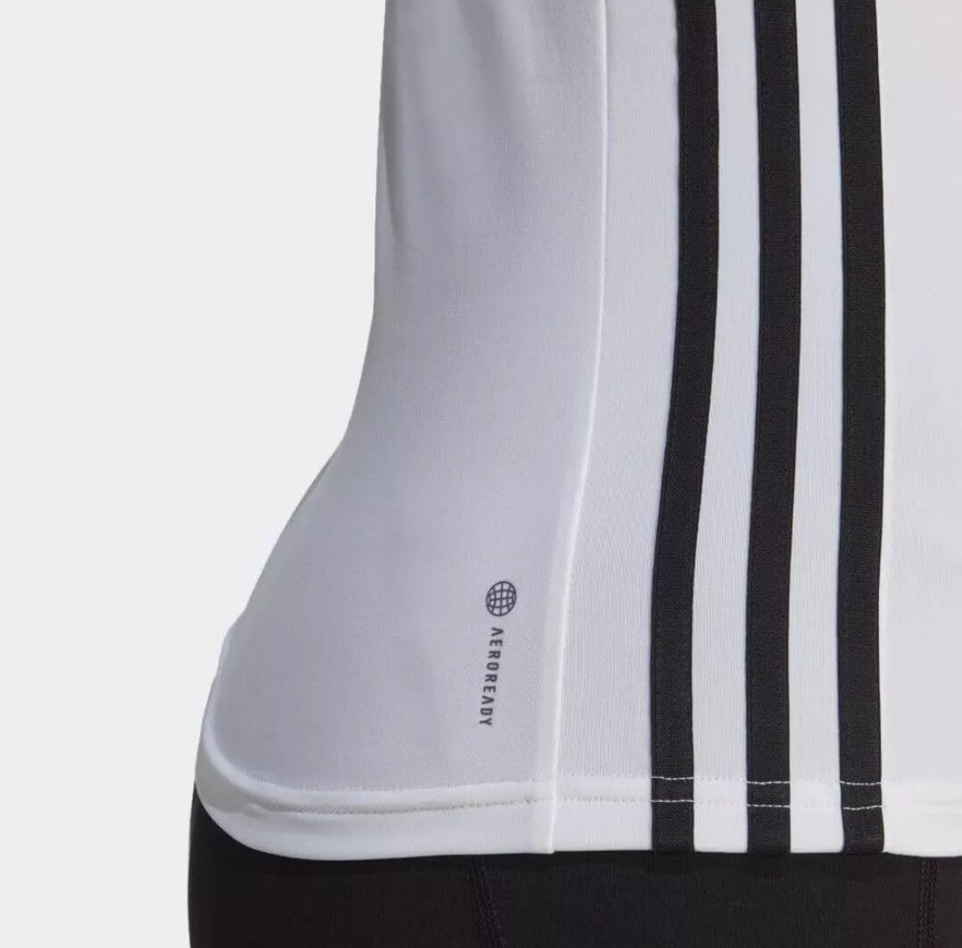 Adidas Women's AEROREADY Training Essentials Regular 3-Stripes Size M White NWT