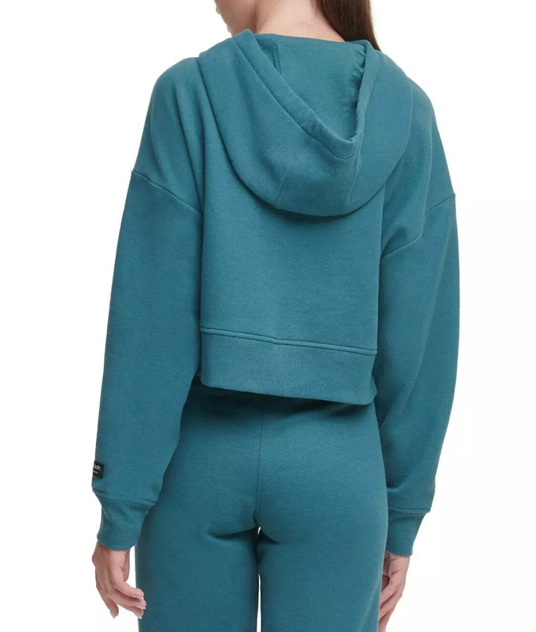 Calvin Klein Women's Performance Logo-Graphic Fleece Hoodie Color Juniper XL New