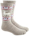 2 Pack Sun + Stone Men's Deer Striped Fleece lined Socks Beige 10-13 Reg NWT
