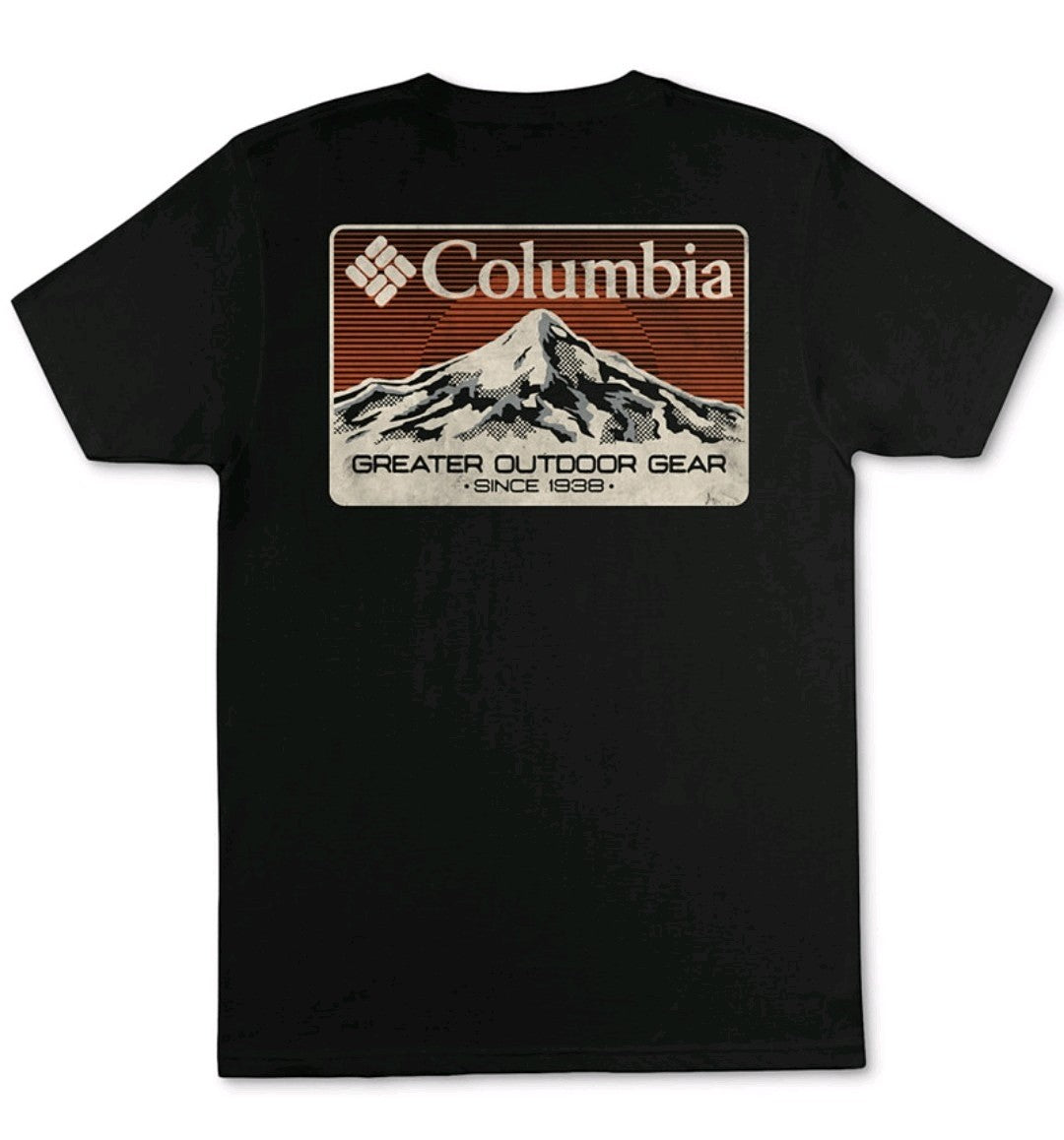 Columbia Men's Crum Mountain Graphic Outdoor Gear Crewneck T-Shirt Small Black