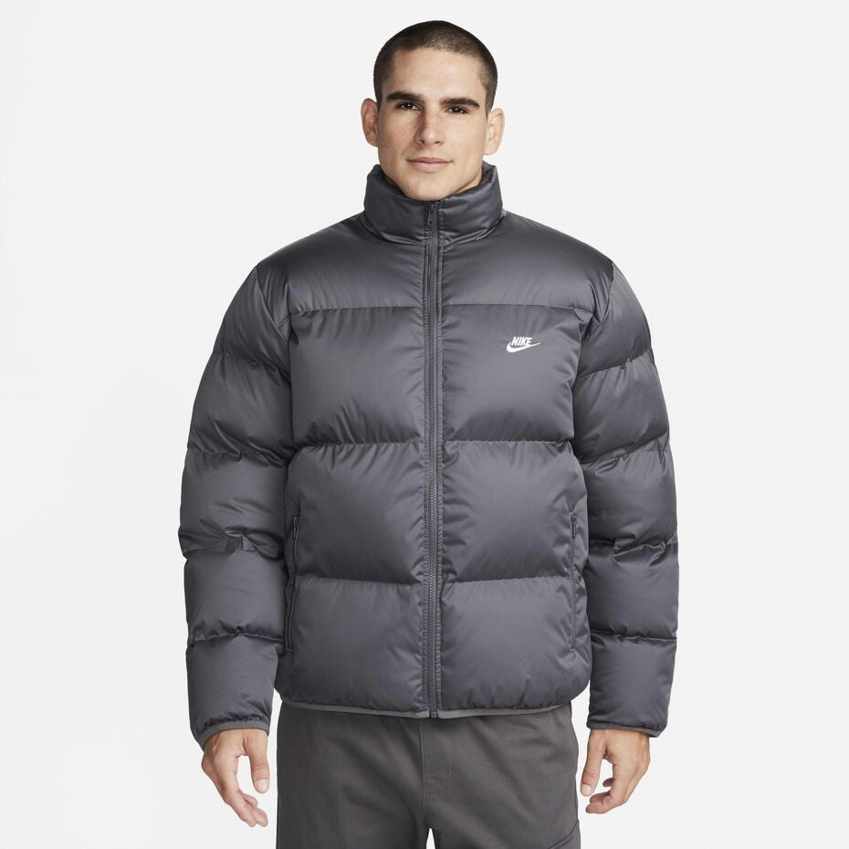 Nike Men's Sportswear Club Water-Repellent Puffer Jacket Grey White FB7368-068 M