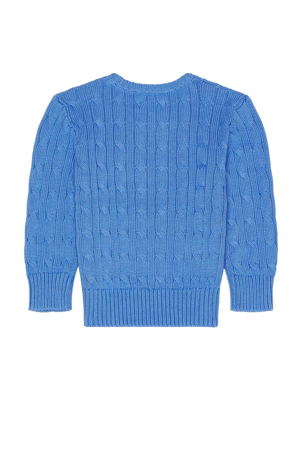 Polo Ralph Lauren Kids Cable Knit Crewneck Sweater in Harbor Island Blue Size 3