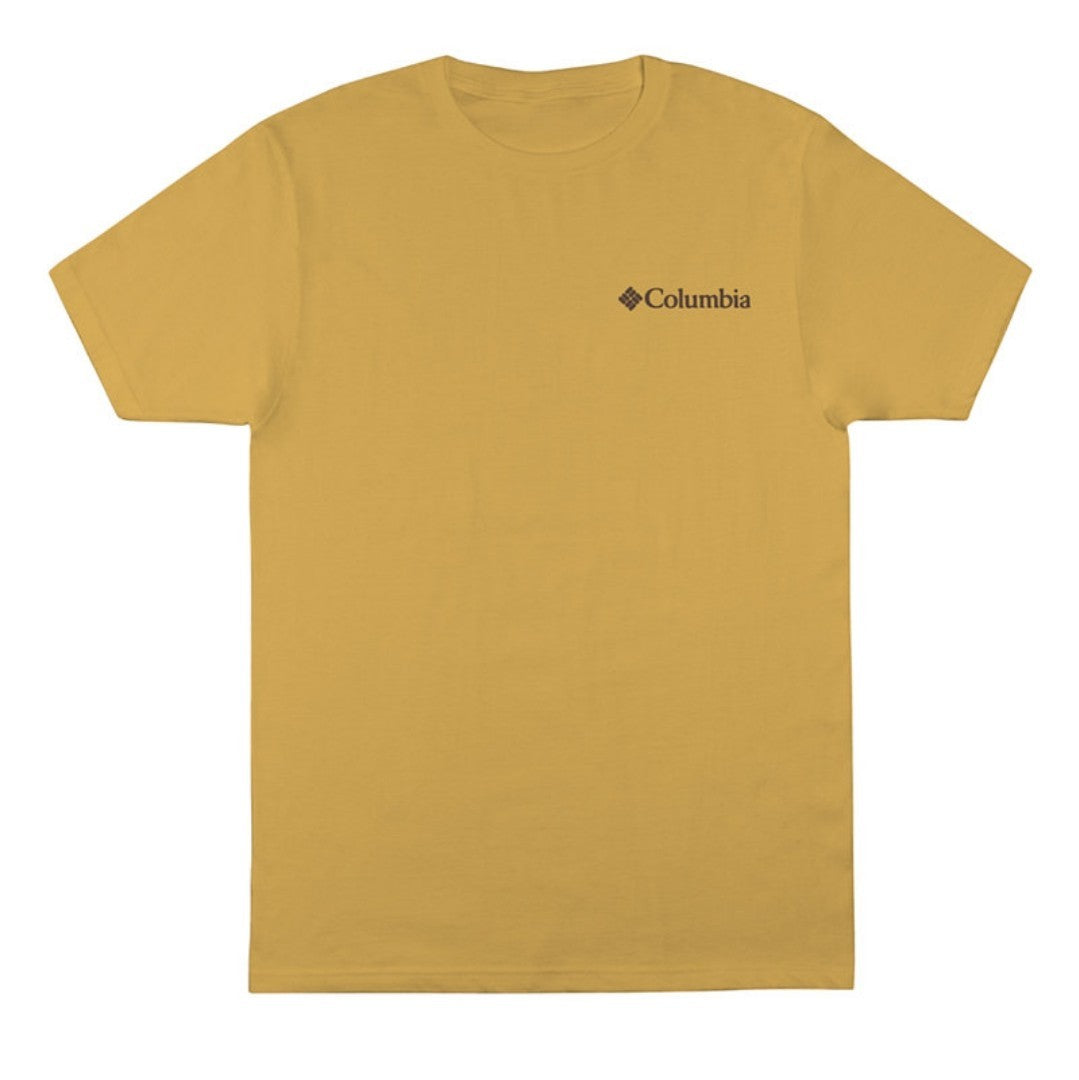 Columbia Men's Ivy Mountain Graphic Sportswear Crewneck T-Shirt XXL Mustard NWT