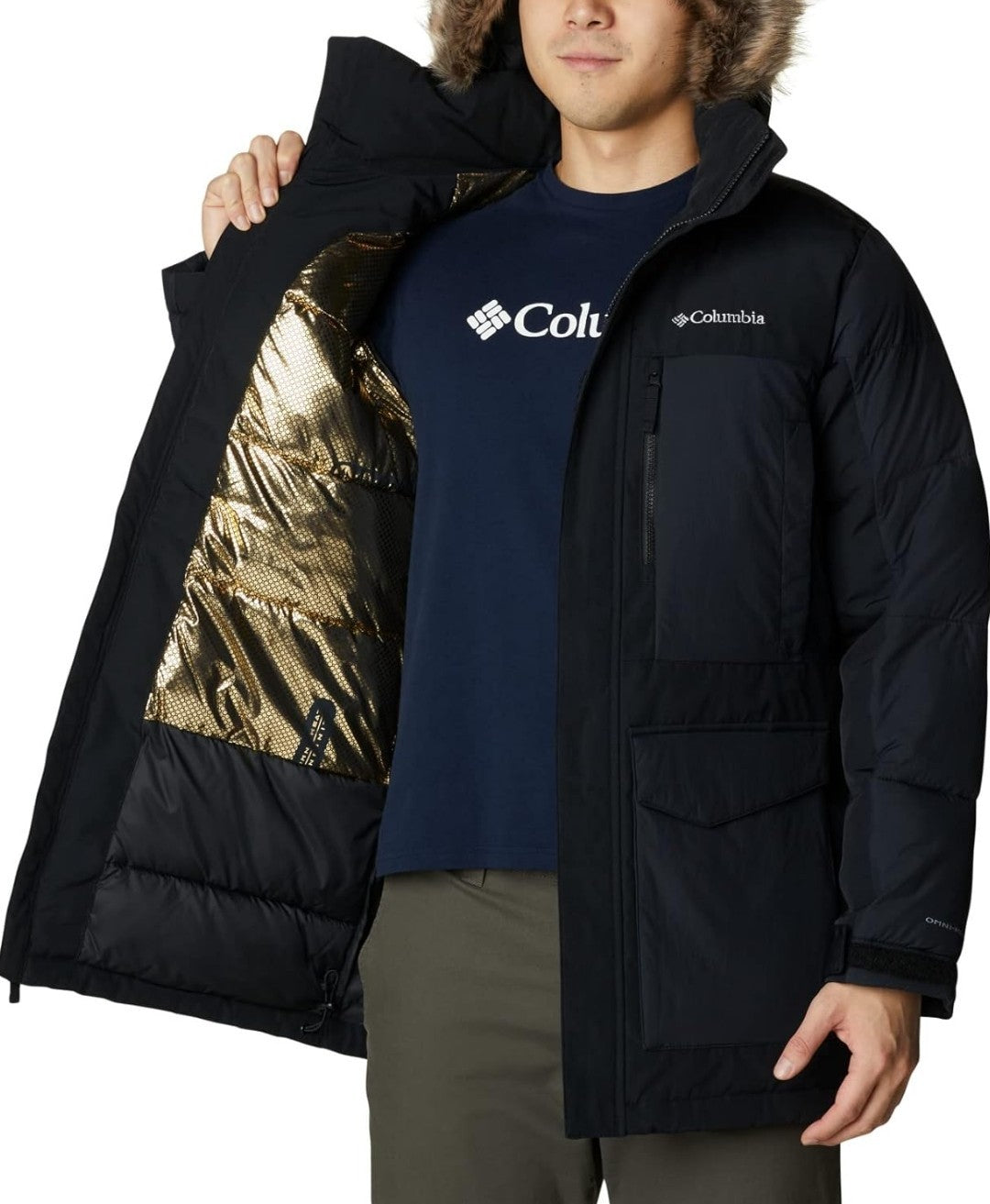 Columbia Men's Marquam Peak Fusion Insulated Parka II Hooded Jacket Black XL NWT