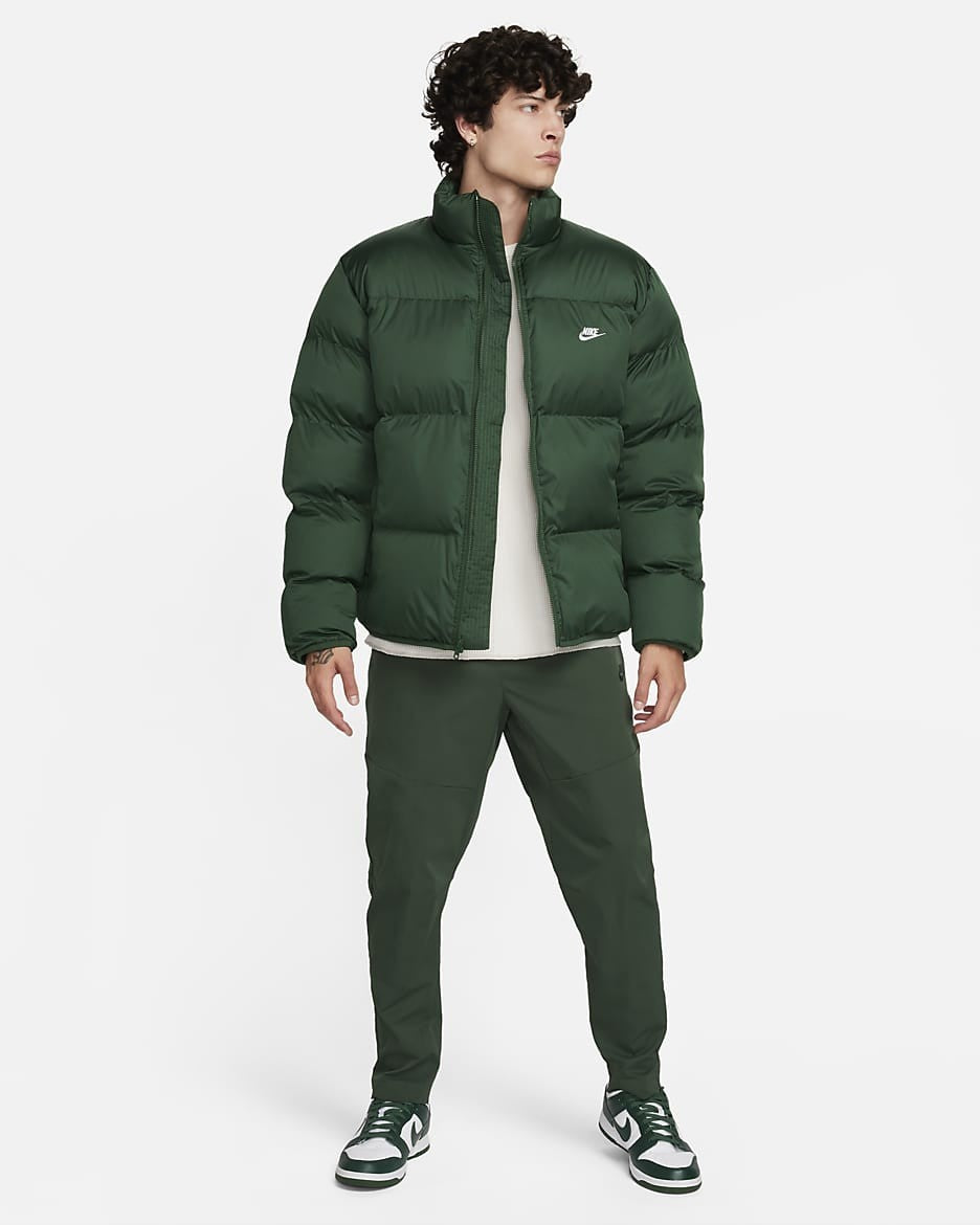 Nike Men's Sportswear Club Puffer Jacket Color Fir / Green FB7368-068 Size XL 