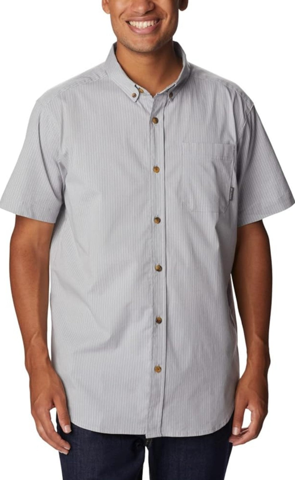 Columbia Men's Rapid Rivers II Short Sleeve Shirt Color Columbia Grey Modern Fit
