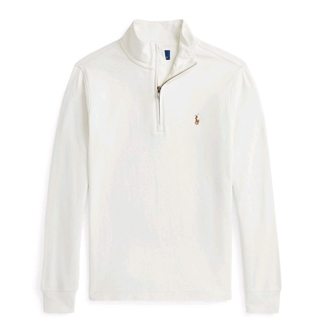 POLO RALPH LAUREN Boys Big Kids Cotton Interlock Quarter-Zip Pullover M (10-12)