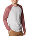 Columbia Men's Hills Logo Graphic Crewneck Raglan Sleeve T-Shirts XXL Grey / Red