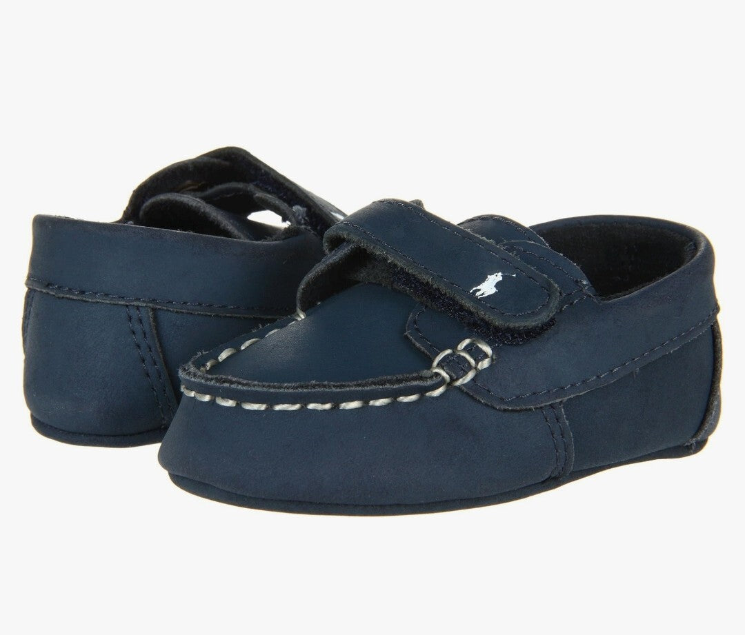 Ralph Lauren Baby Boy's Crazy Horse Captain EZ Soft Sole Infant/Toddler Size 3