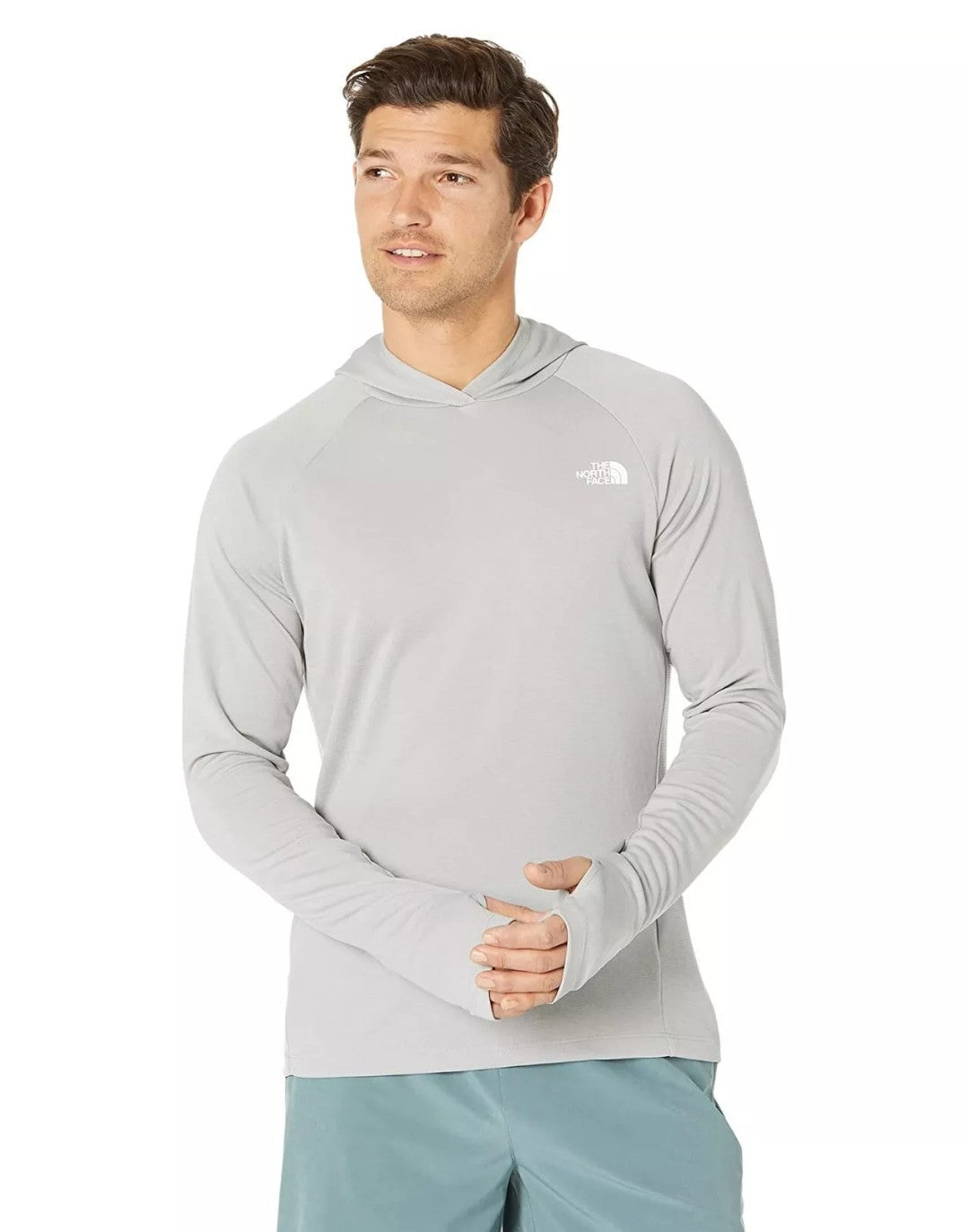The North Face Mens Wander Fleece Sweater Hoody Pullover Jacket Grey Heather NWT