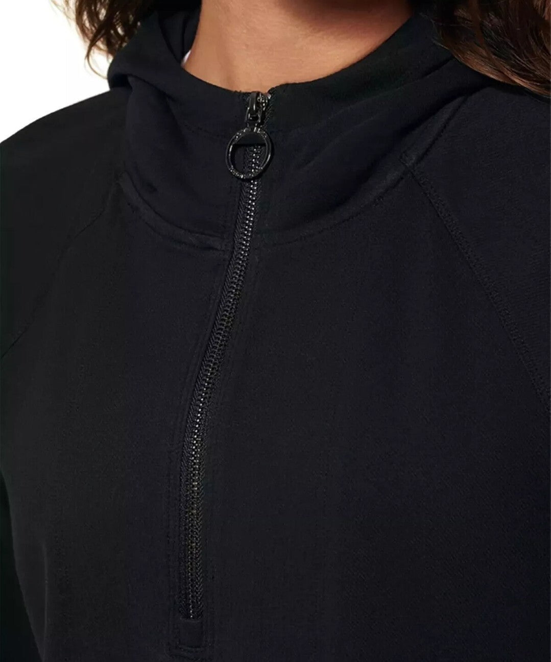 Calvin Klein Women's Performance Garment Dyed 1/2-Zip Hoodie Black Size XS NWT