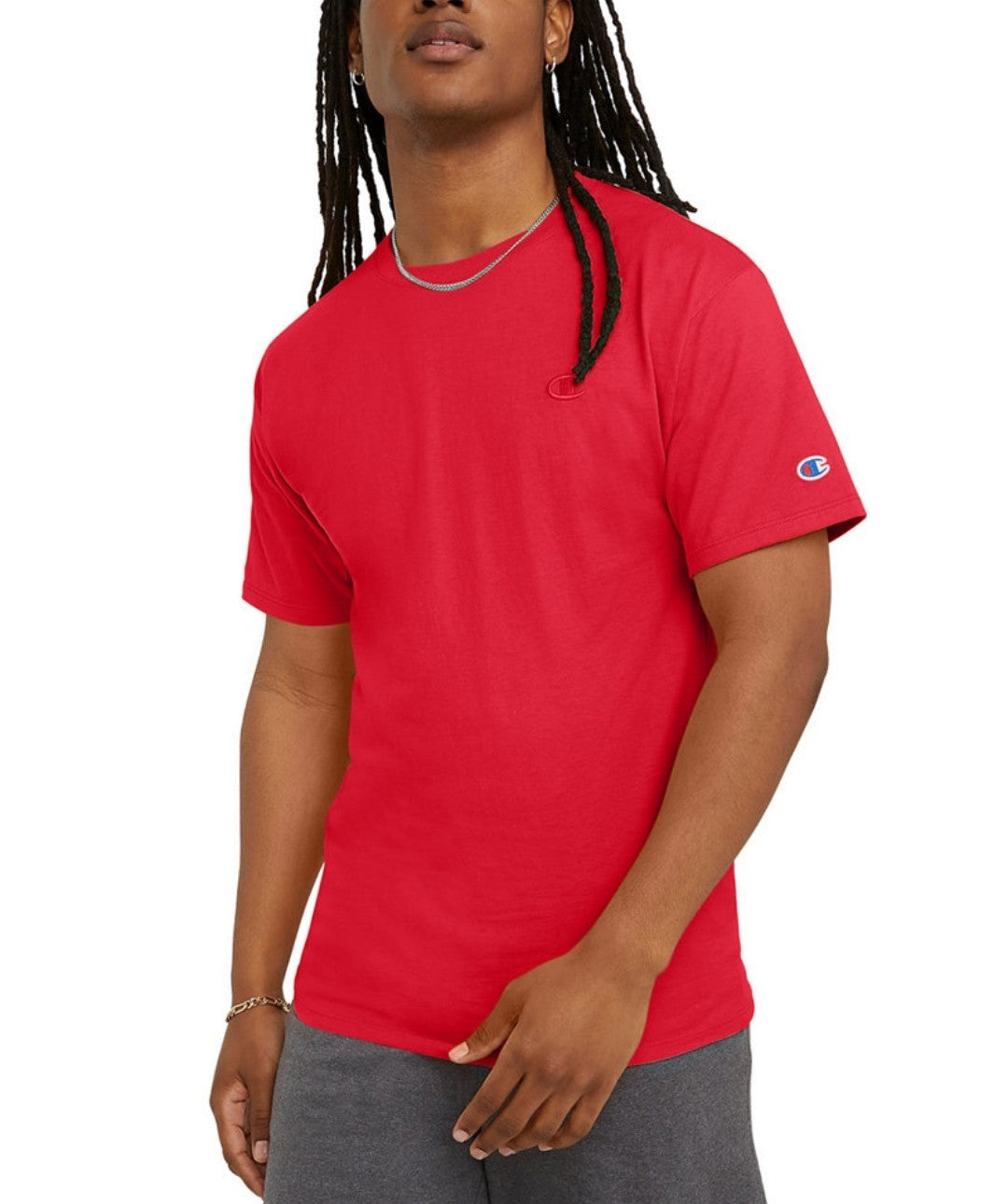 Champion Men's Cotton Jersey Classic Fit T-Shirt Size Small Color Scarlet NWT