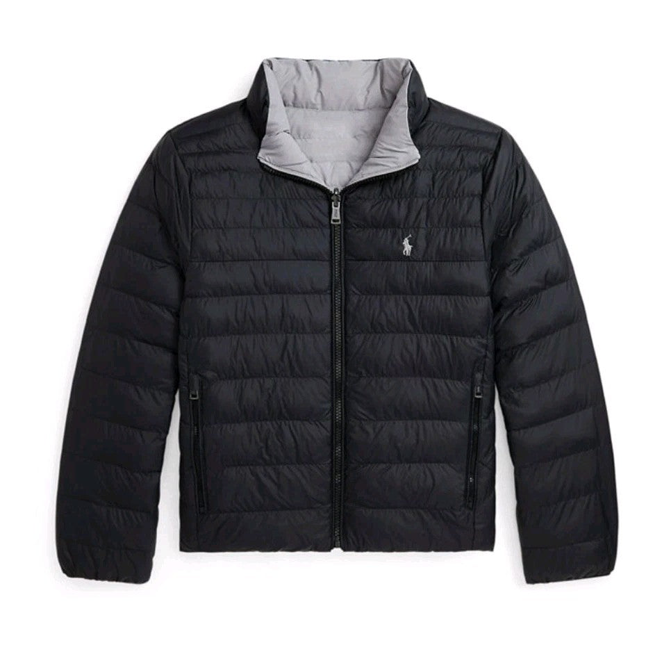 POLO RALPH LAUREN Kids Unisex P-Layer 2 Reversible Polo Pony Quilted JacketXL