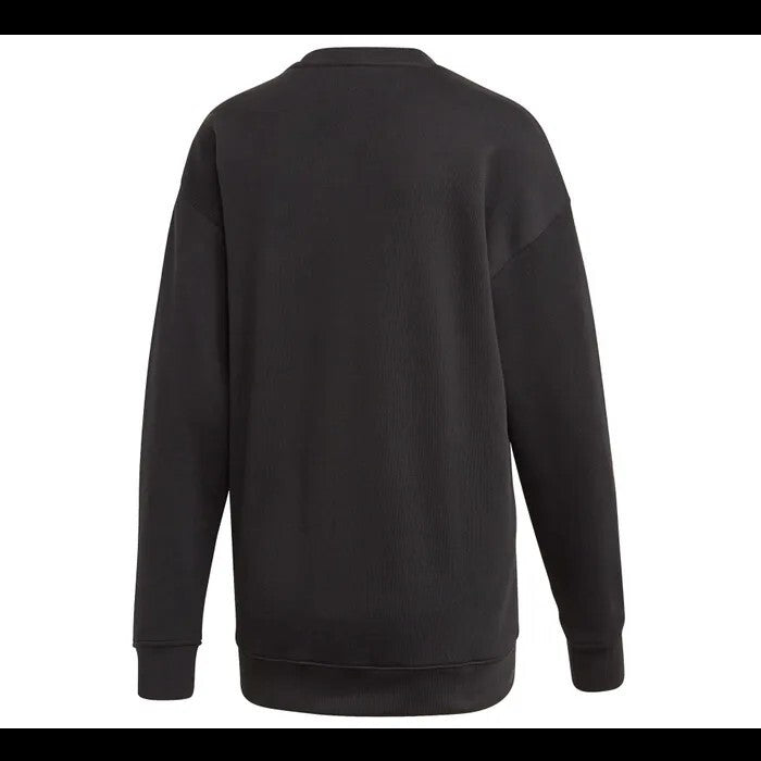 Adidas Women's originals Trefoil Crewneck Sweatshirt Black IB7431 Large NWT