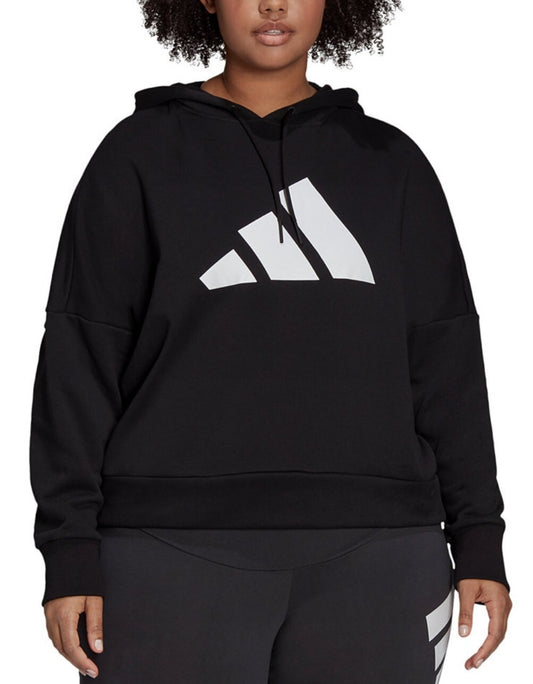 adidas Women's Sportswear Future  Icons Graphic Logo 3B Hoodie Plus Black 2X, 4X